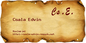 Csala Edvin névjegykártya